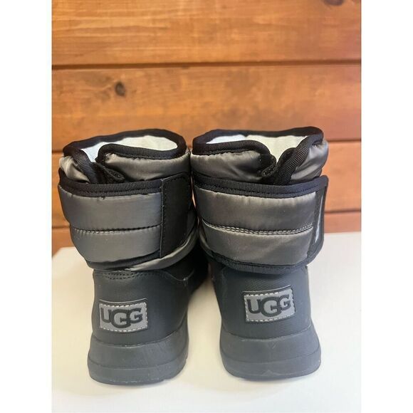 UGG Toty Weather Waterproof Boots -Black / Charcoal -Big Kids Sz 3 - Picture 3 of 8